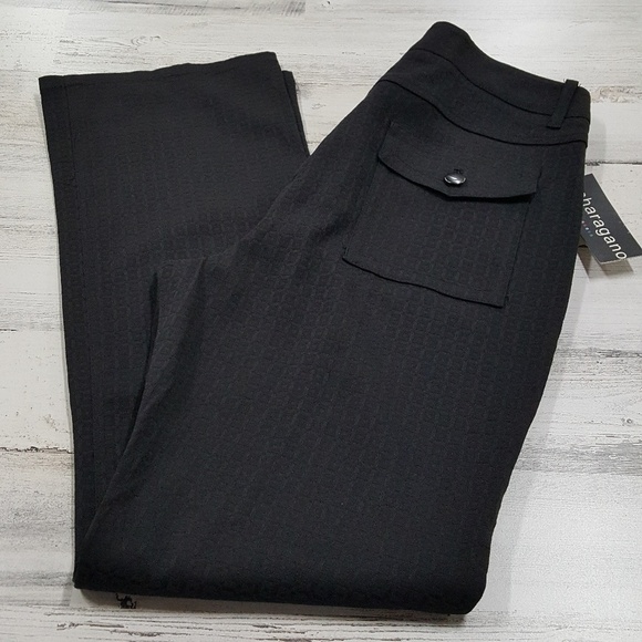 Sharagano Stretch Grace Black Pants Size 10 - Picture 1 of 7